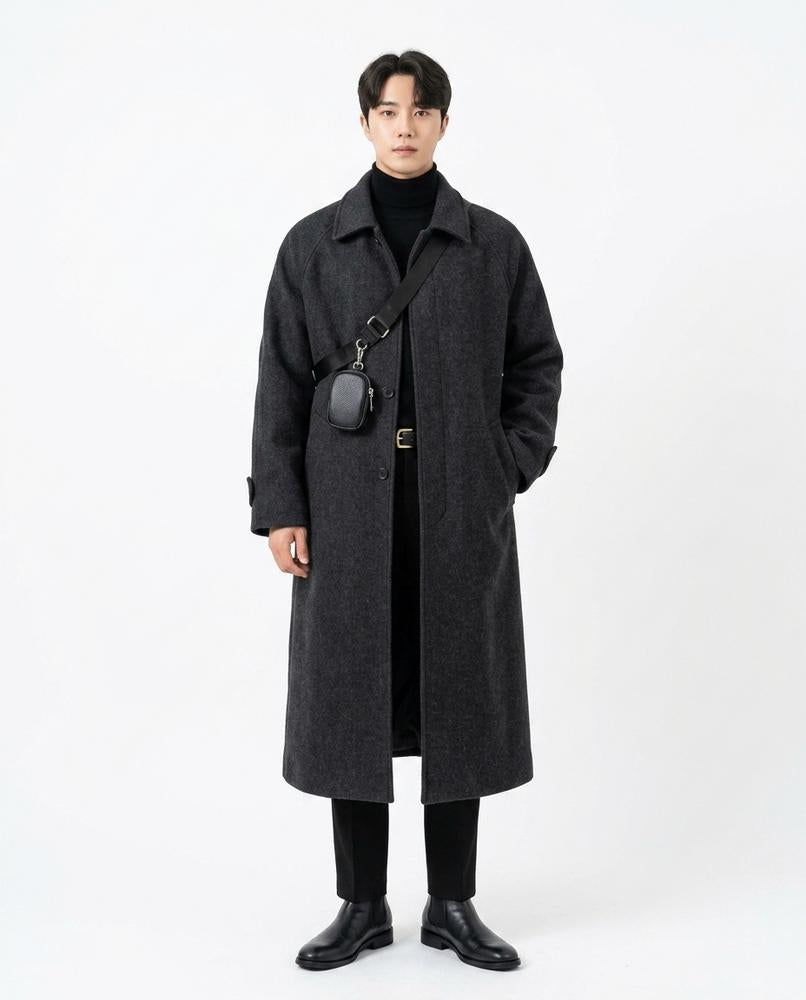 Theresa Mode - Zalar | Oversized Hochgeschlossen Mantel Herren
