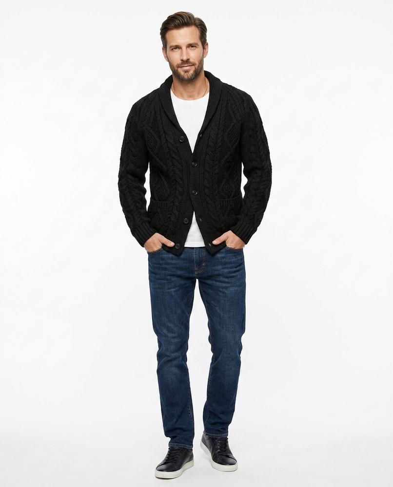 Theresa Mode - Semin | Grobgestrickter Geknöpfter Cardigan Herren