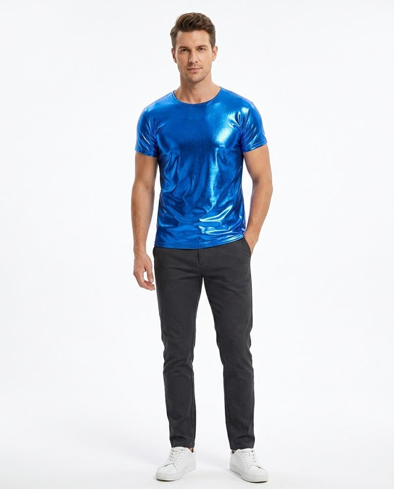 Theresa Mode - Mivar | Glänzend Kurzärmlig Shirt Herren
