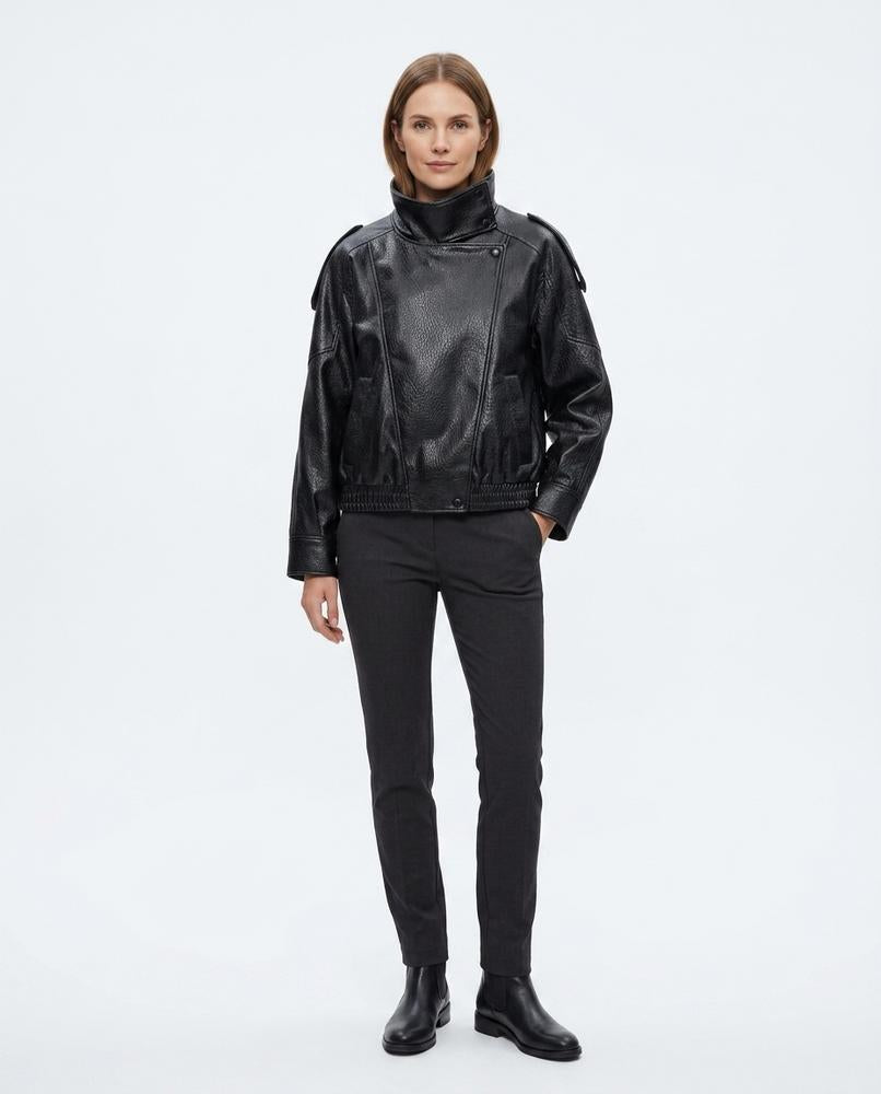 Theresa Mode - Color | Asymmetrisch Gekörnt Jacke Damen