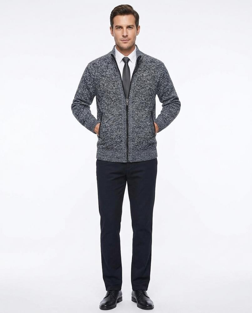 Theresa Mode - Comar | Strukturiert Hochschließend Strickjacke Herren