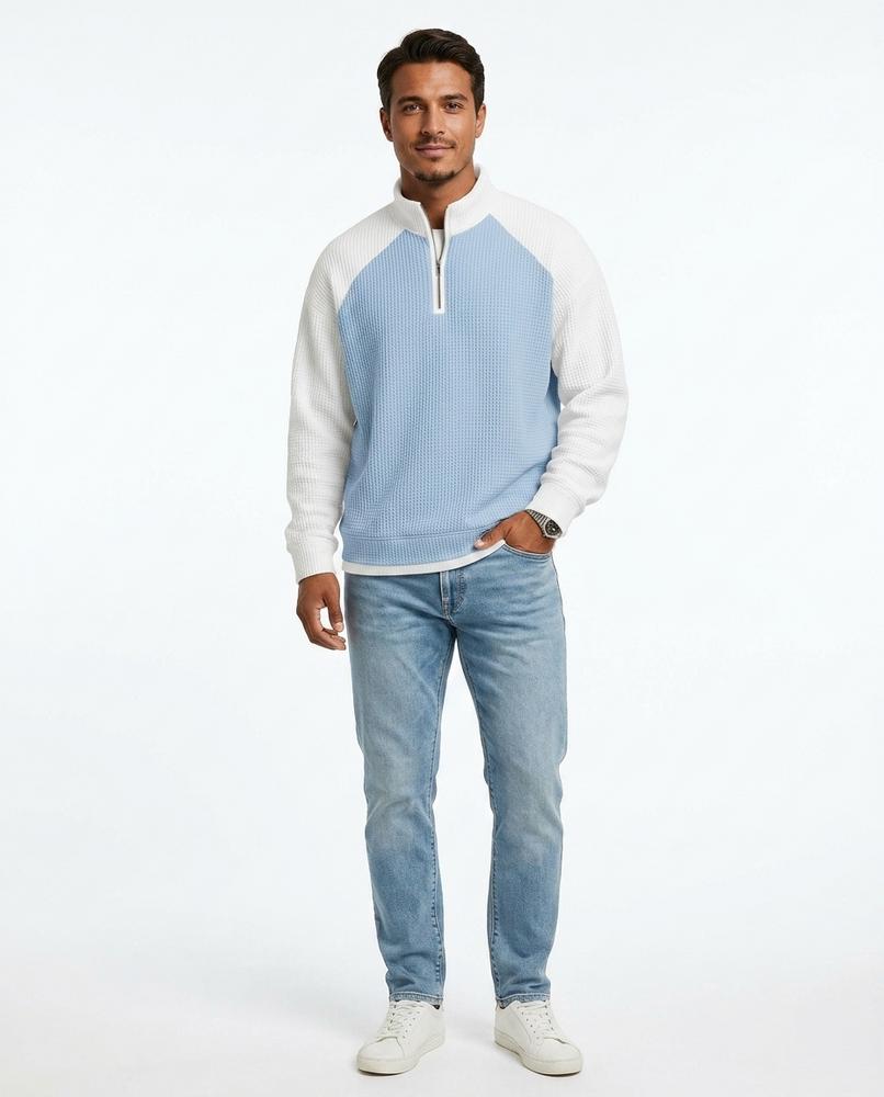 Theresa Mode - Devut | Strukturiert Zweifarbig Sweatshirt Herren